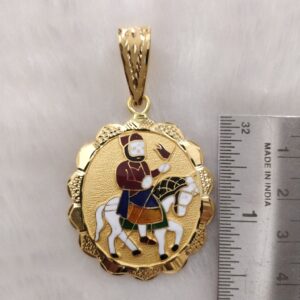 916 Gold Fancy Gent's Ramdev Pir Pendant