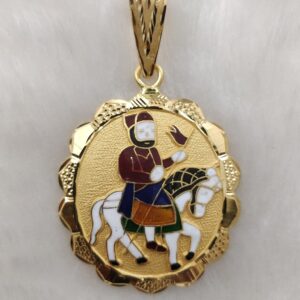 916 Gold Fancy Gent's Ramdev Pir Pendant