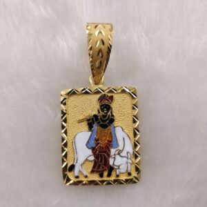 916 Gold Fancy Gent's Krishna Pendant