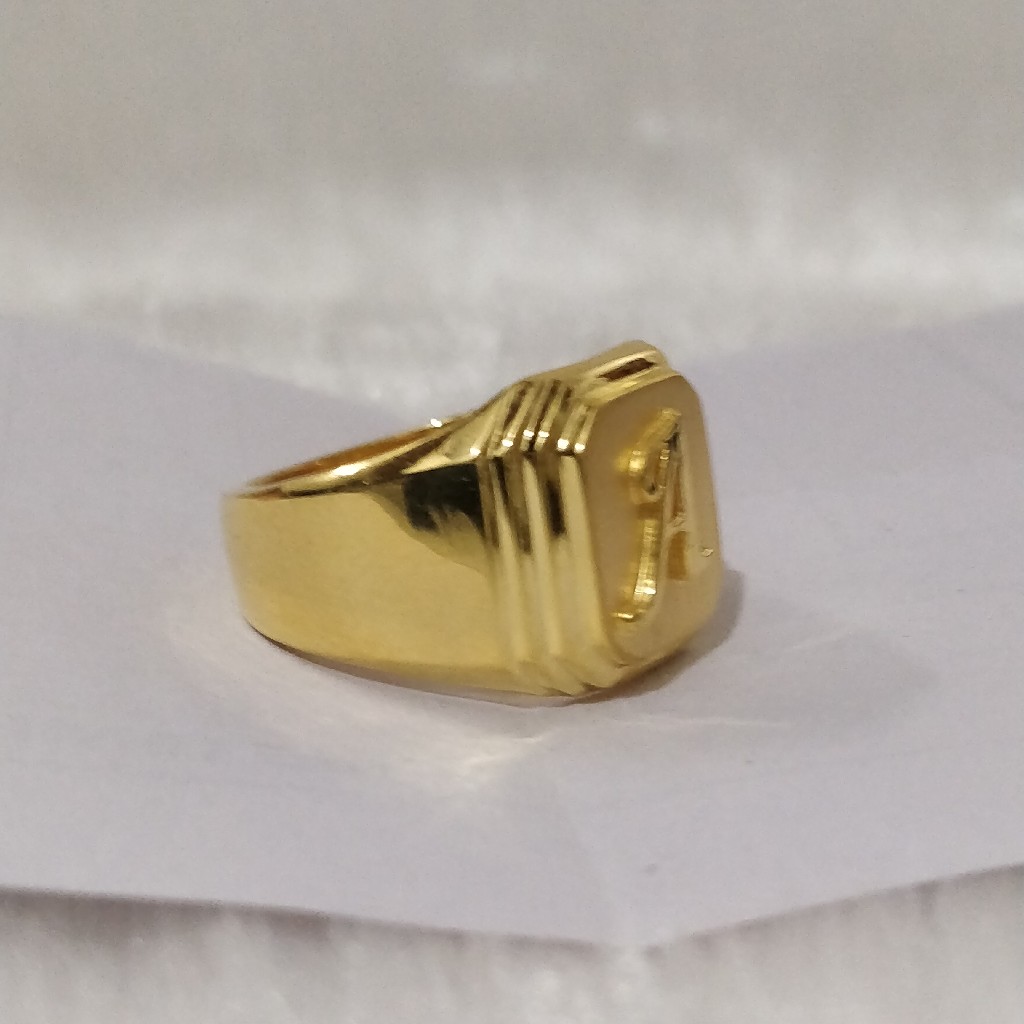 916 Gold Fancy Gent's Ring - Image 2