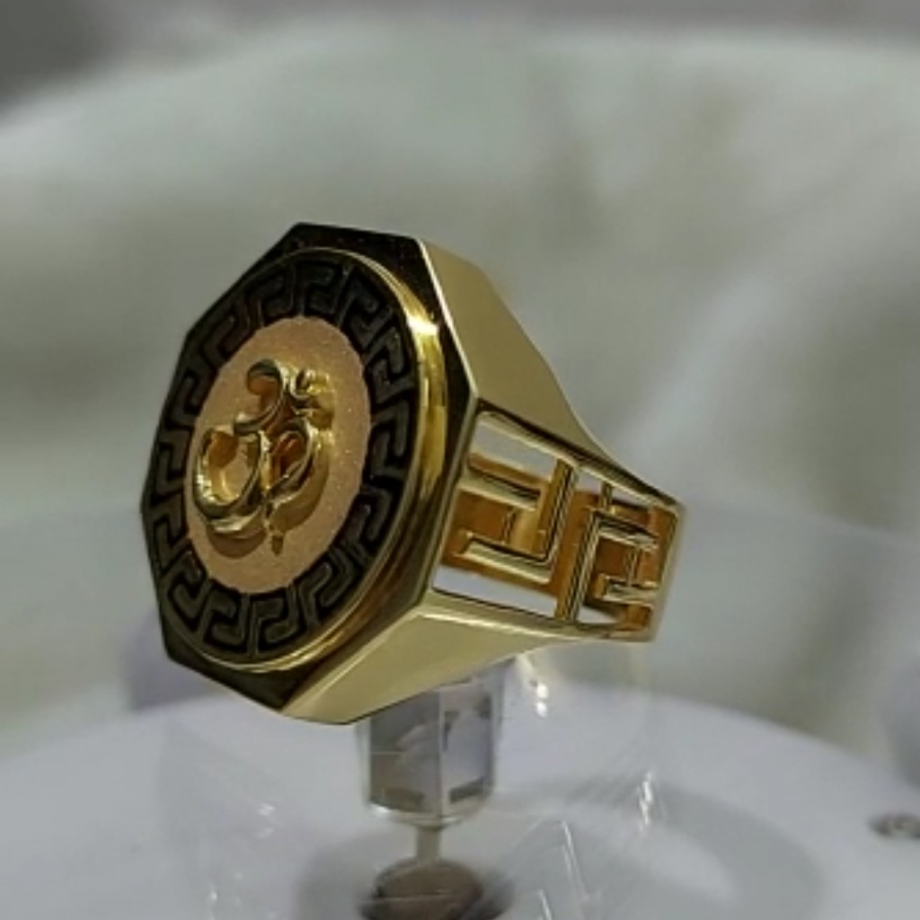 916 Gold Fancy Gent's Ring - Image 3