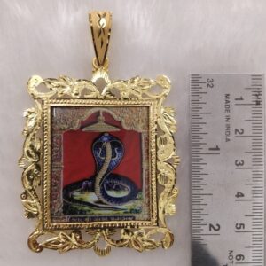 916 Gold Fancy Gent's Goga Maharaj Photo Frame Pendant