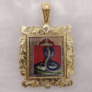 916 Gold Fancy Gent's Goga Maharaj Photo Frame Pendant