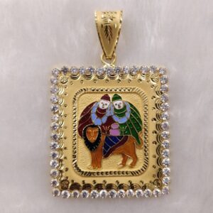 916 Gold Fancy Gent's Chamunda Maa Pendant