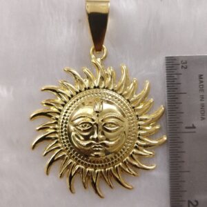 916 Gold Fancy Gent's Surya Pendant