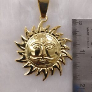 916 Gold Fancy Gent's Surya Pendant