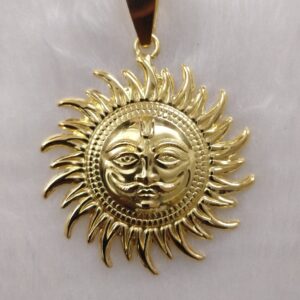 916 Gold Fancy Gent's Surya Pendant