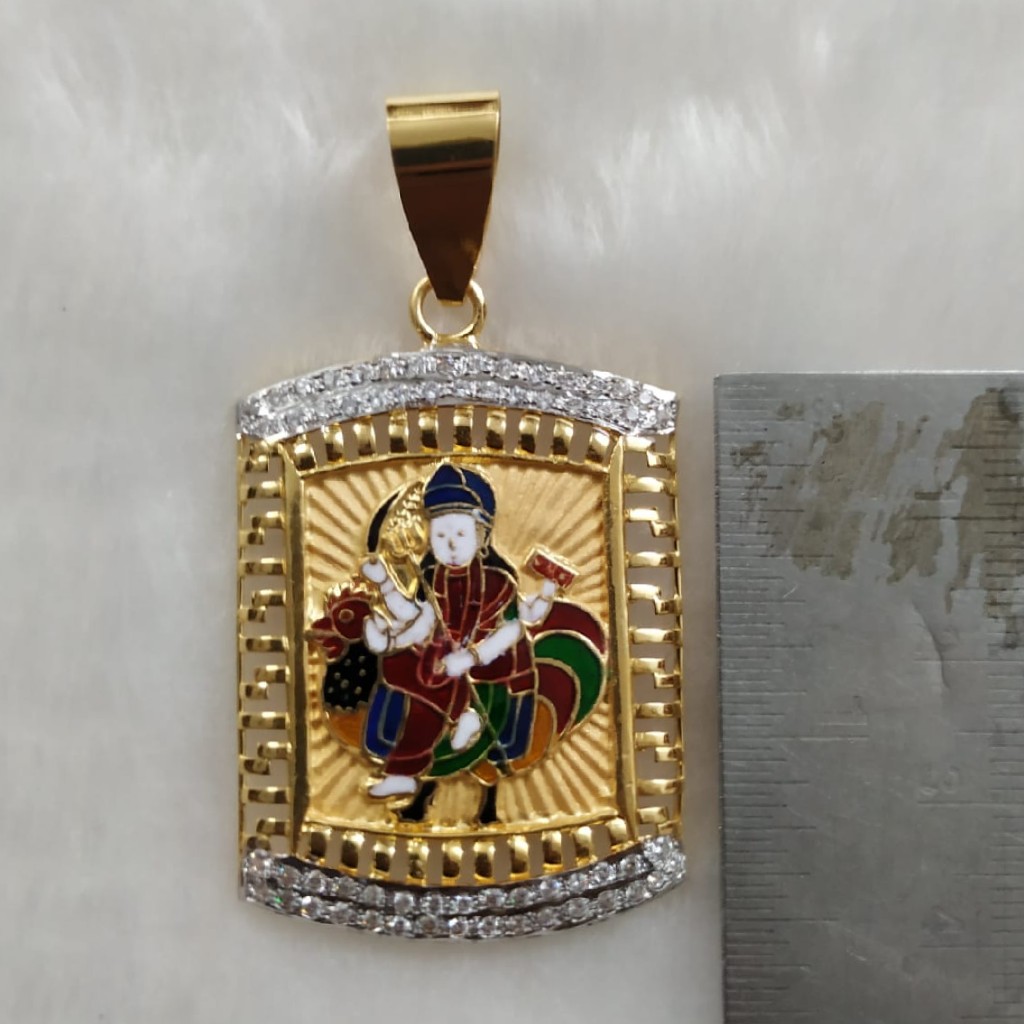 916 Gold Fancy Bahuchar Maa Pendant - Image 2