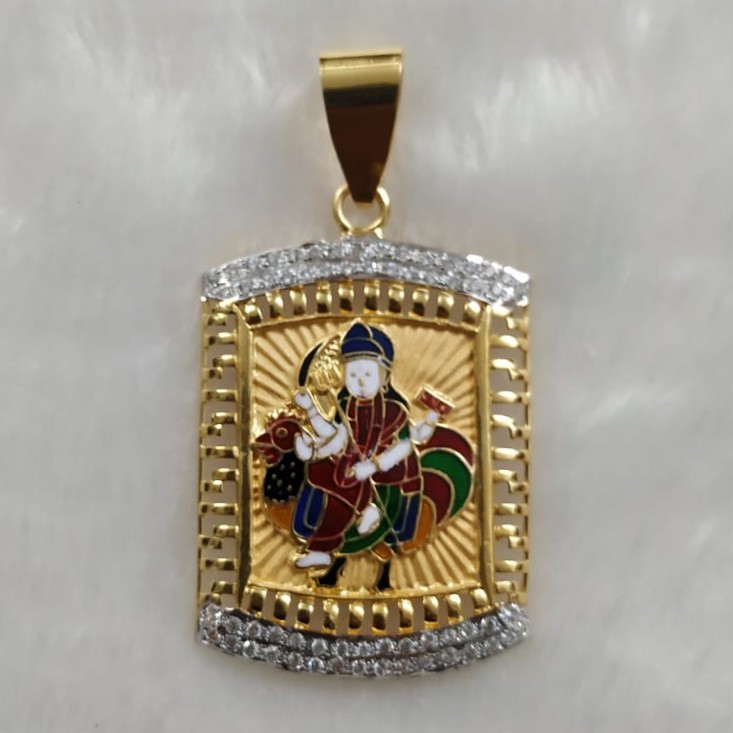 916 Gold Fancy Bahuchar Maa Pendant
