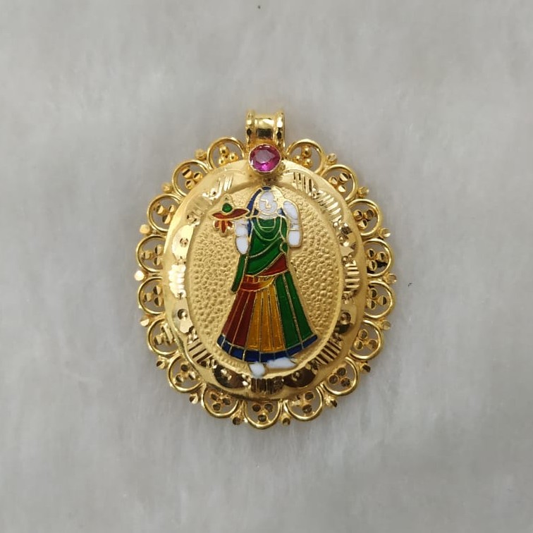 916 Gold Fancy Bhatiyani Maa Pendant