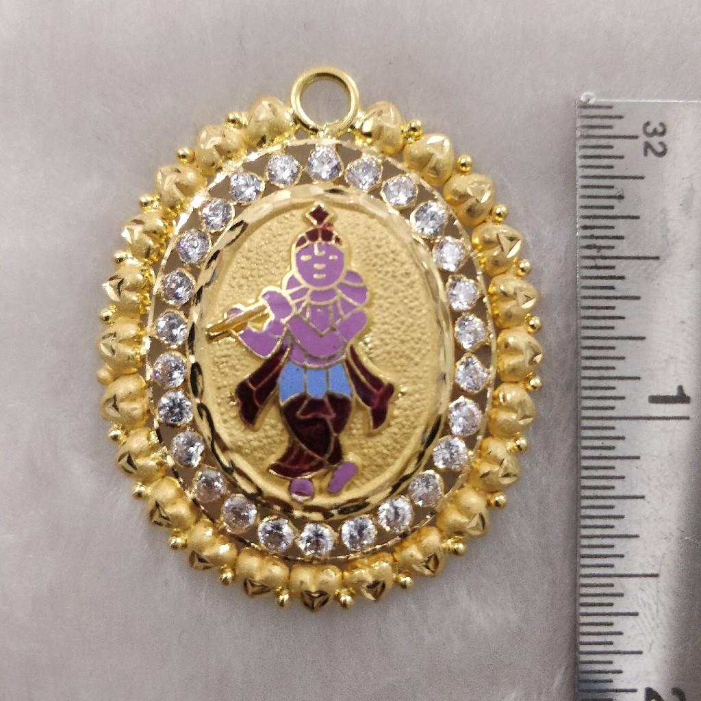 916 Gold Gent's Fancy Krishna Pendant - Image 2