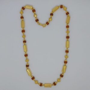 916 Gold Fancy Gent's Rudraksh Mala