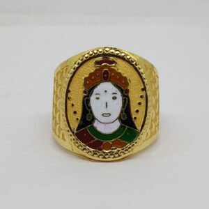 916 Gold Fancy Gent's Chehar Maa Ring