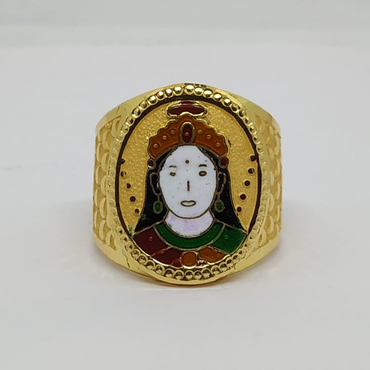 916 Gold Fancy Gent's Chehar Maa Ring