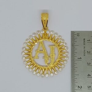 916 Gold Fancy letter Named Pendant