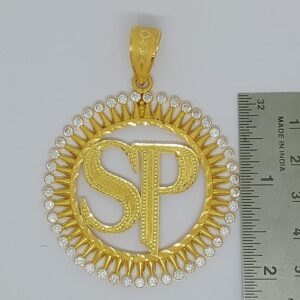 916 Gold Fancy letter Named Pendant