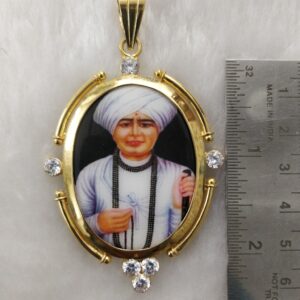 916 Gold Fancy Gent's Jalarambapa Photo Frame Pendants