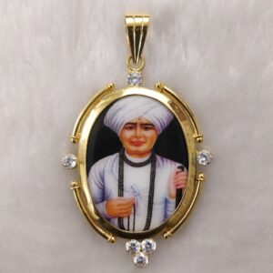 916 Gold Fancy Gent's Jalarambapa Photo Frame Pendants