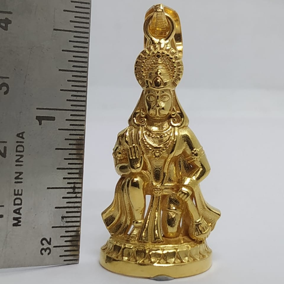 916 gold gent's fancy hanumanji pendant - Image 2