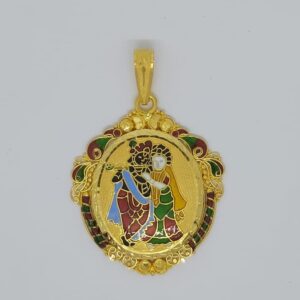 916 Gold Fancy Radhakrishnan Minakari Pendant