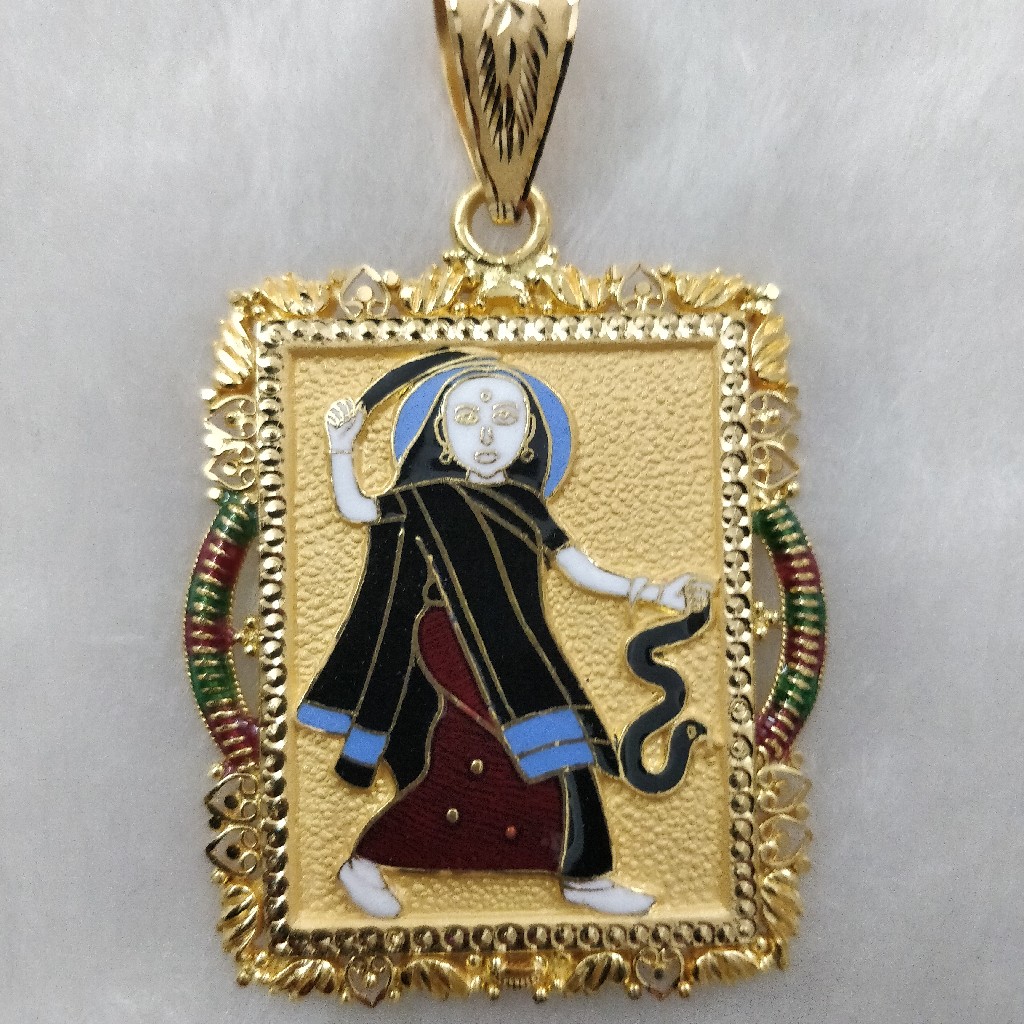 916 Gold Fancy Mogal Maa Pendant