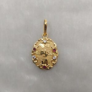916 Gold Fancy Goddess Named Pendant