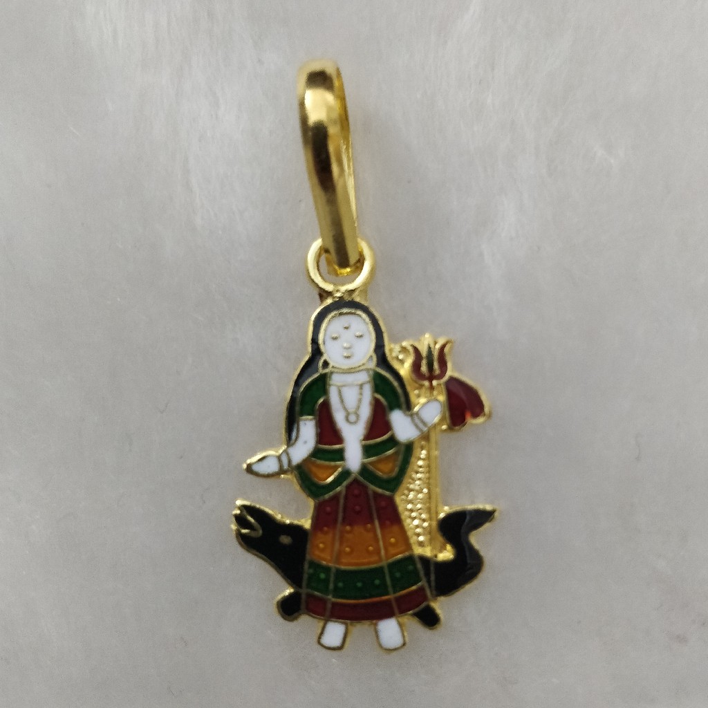 916 Gold Khodiyar Maa Aricuting Pendant