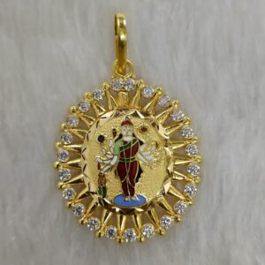916 Gold Fancy Sadhi Maa Pendant