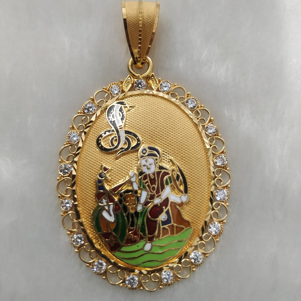sikotar ma goga gold minakari pendant