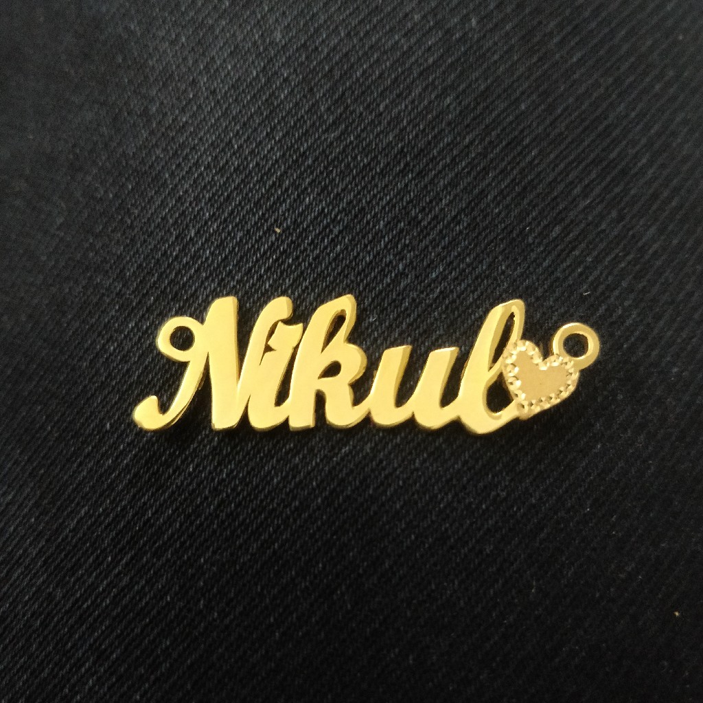 916 Gold Fancy Named Pendant