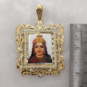 916 Gold Chehar Maa Photo mina Pendant