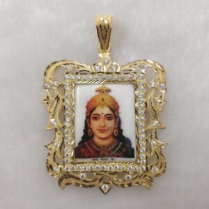 916 Gold Chehar Maa Photo mina Pendant