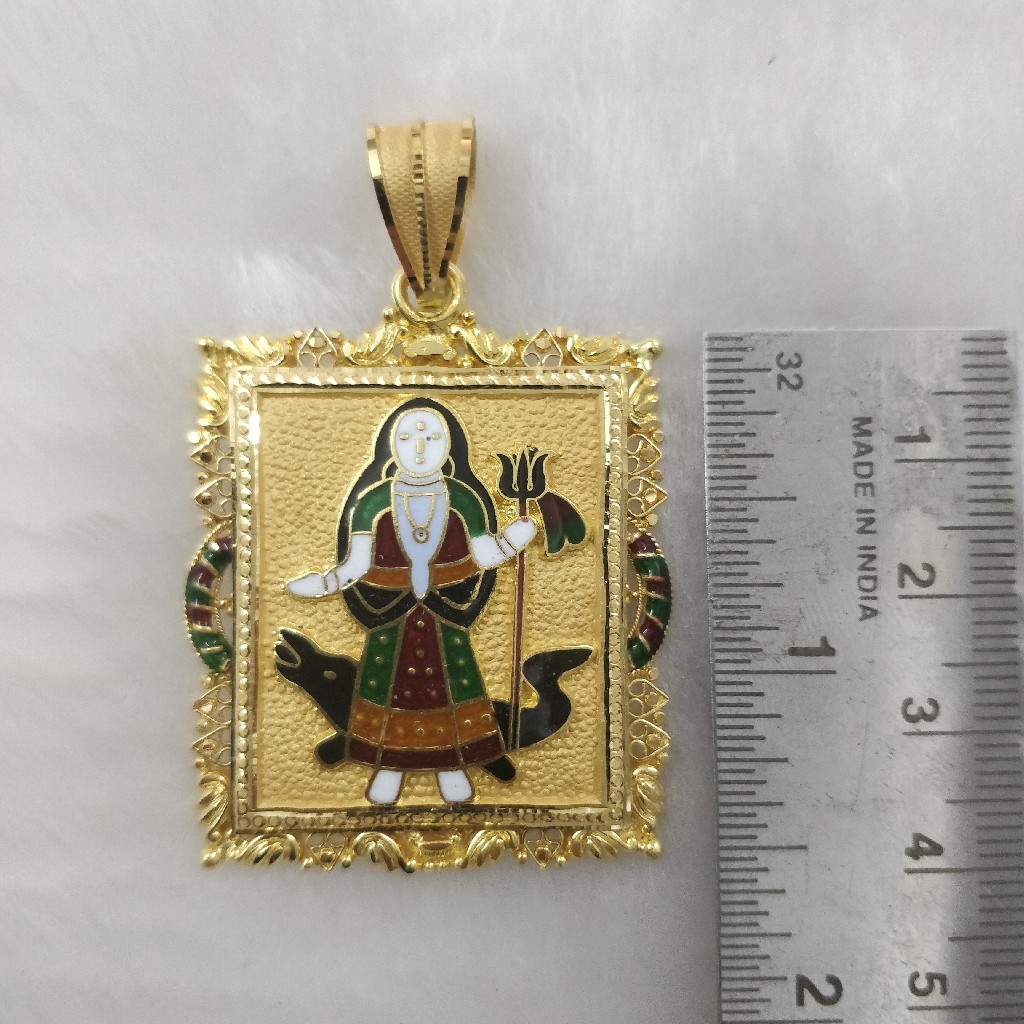 916 Gold Khodiyar Maa Pendant - Image 2
