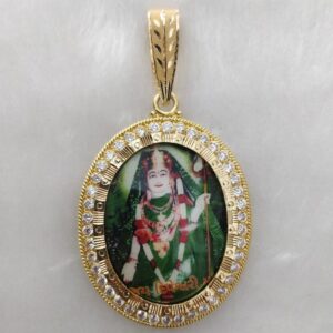 916 Gold Dipeshvari Maa Photo Mina Pendant