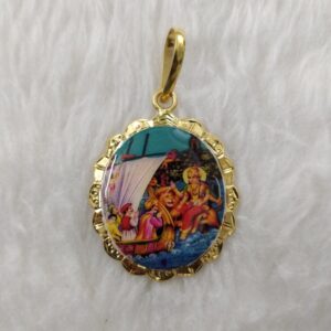 916 Gold Vahanvati Maa Photo Pendant