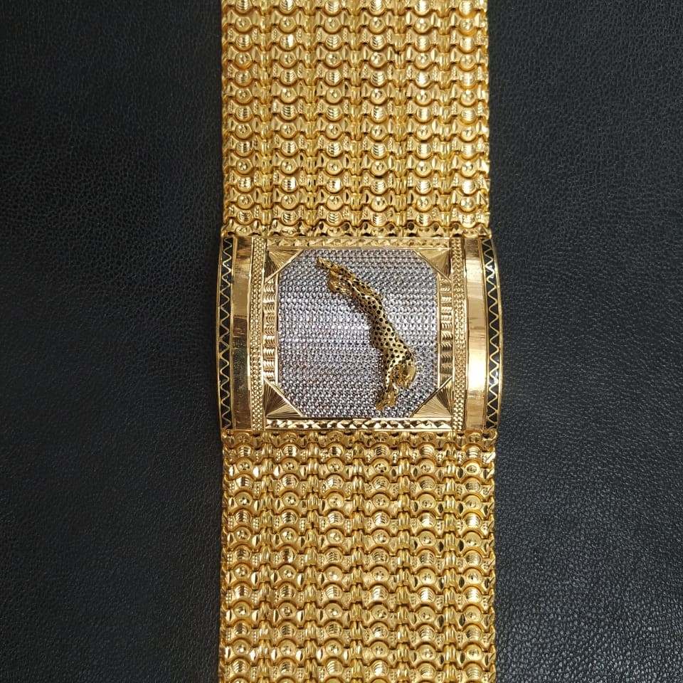 916 Gold Gent's Panther bracelet