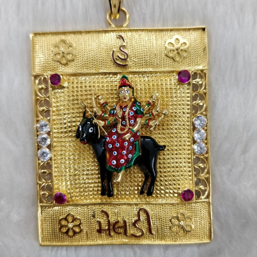 Antique Meladi Maa 916 Gold Gent's pendant