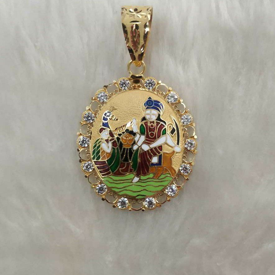 Vahanvati Maa Minakari Pendant