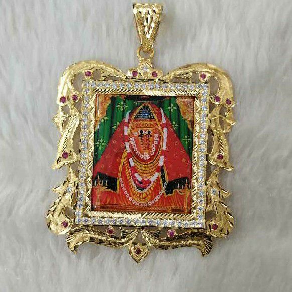 Ashapura Maa Gold Photo Pendant