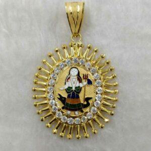 916 Gold Fancy Khodiyar Maa Minakari Pendant