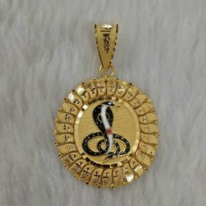 Gold goga maharaj pendant
