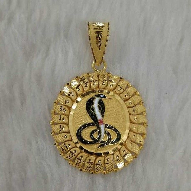 Gold goga maharaj pendant