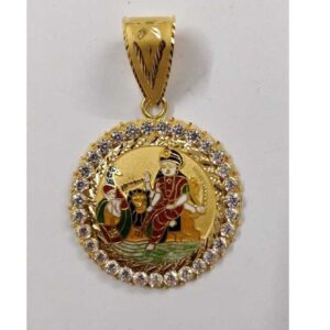 Gold goddess pendant
