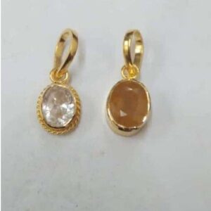 Single stone gold pendant