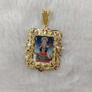 916 Gold Fancy Khodiyar Maa Photo Frame Pendant