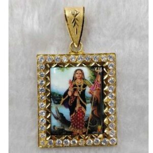 916 Gold Fancy Khodiyar Maa Photo Frame Pendant
