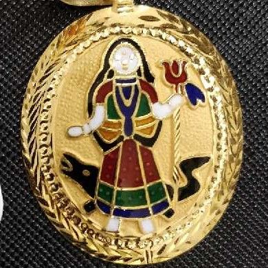 916 Gold Khodiyar Maa Minakari Pendant