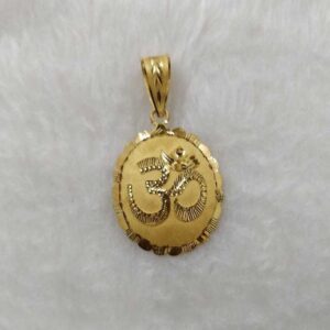 22KT Gold Om Gents Pendant