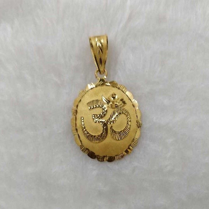 22KT Gold Om Gents Pendant