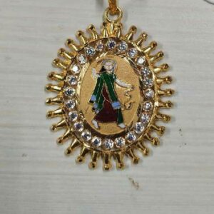 22KT Gold Meenakari Mogal Maa Pendant